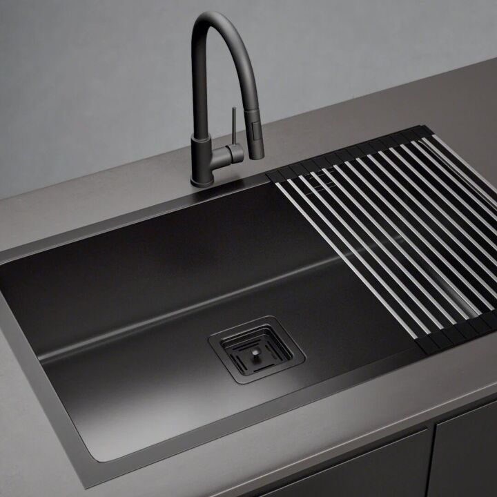 Pileta de Cocina Essentia Simple 670B Grafito Satinado Mi Pileta - Vista 2