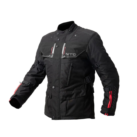 Campera NTO Indiana Hombre Negra Roja Moto Cordura