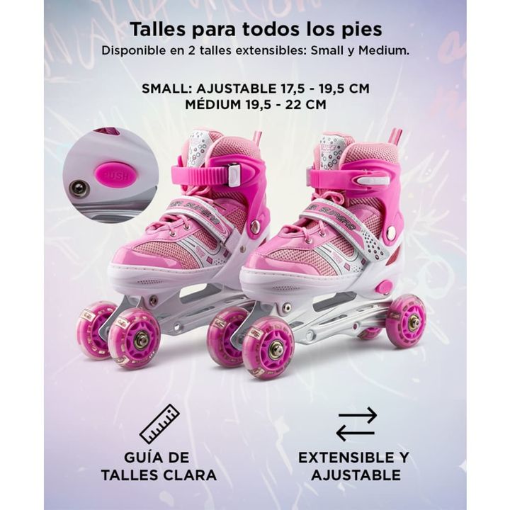 Rollers Para Niñas y Niños Extensibles Con Bolso - Vista 3