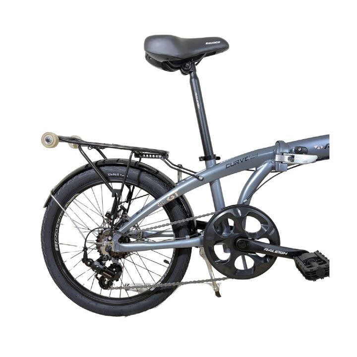 Bicicleta Plegable Raleigh Curve / Gris / Cuadro de aluminio / Frenos a disco mecanico / 6Vel. / Rodado 20". - Vista 2