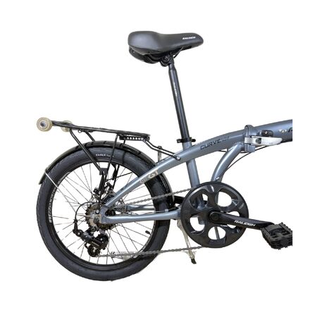 Bicicleta Plegable Raleigh Curve / Gris / Cuadro de aluminio / Frenos a disco mecanico / 6Vel. / Rodado 20".