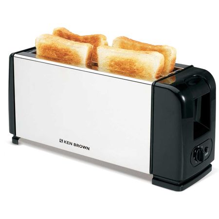 TOSTADORA 4 PANES ACERO INOXIDABLE KEN BROWN 1200W HJT-018S