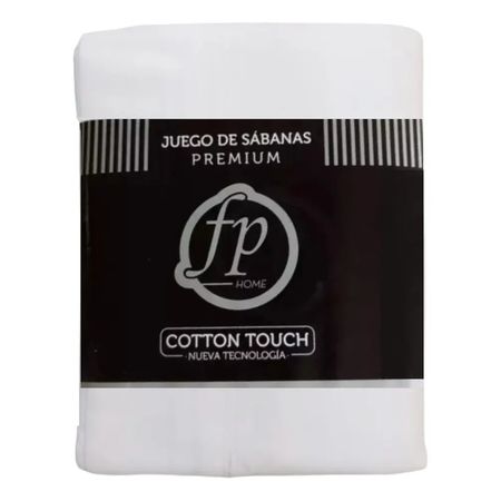 Juego Sabanas 1 Plaza 1/2 Fp Home Premium Blanca 300 Hilos C Liso Blanco