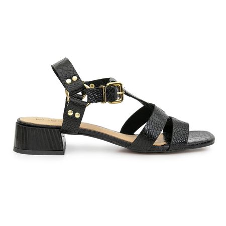 SANDALIA LUMIER NEGRA CROCO