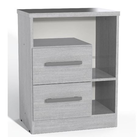MESA DE LUZ ORLANDI JA 115 PREMIUM - JACARANDA, 2 CAJONES REVERSIBLES