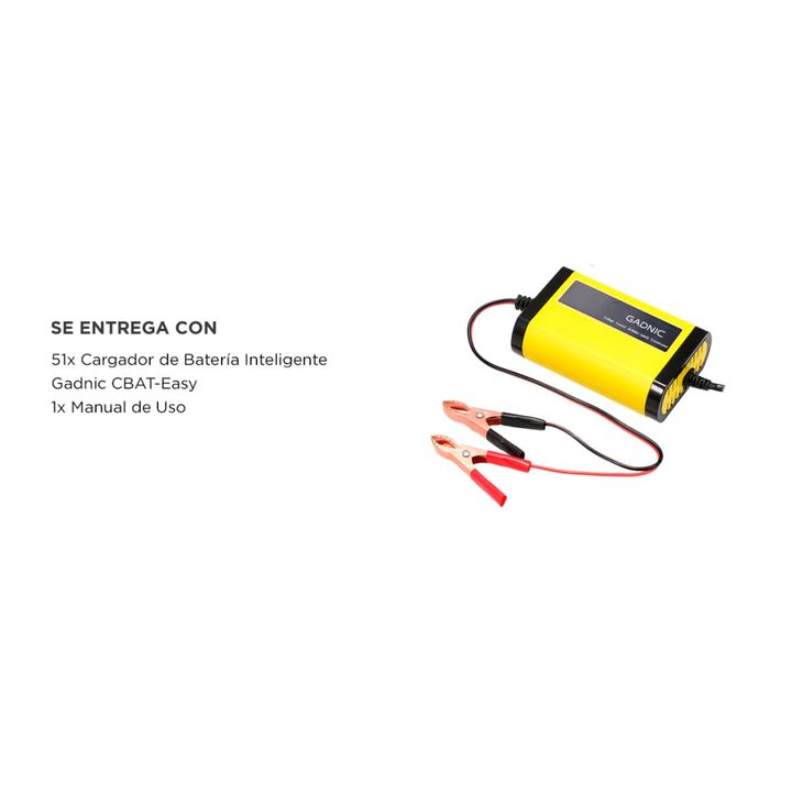 Cargador y Mantenedor De Baterías Auto Moto Lancha Gadnic CBAT-Easy Con Pantalla LED 12 V - Vista 5