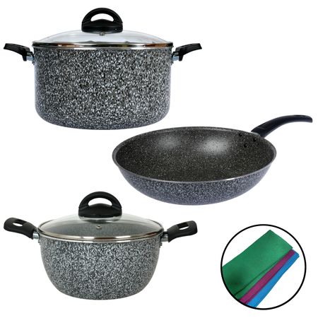 Bateria De cocina Cacerola Olla Wok Aston Pedra