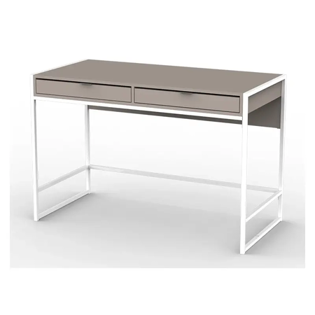 Escritorio Dielfe Ema120 120Cm Gris Metal Blanco