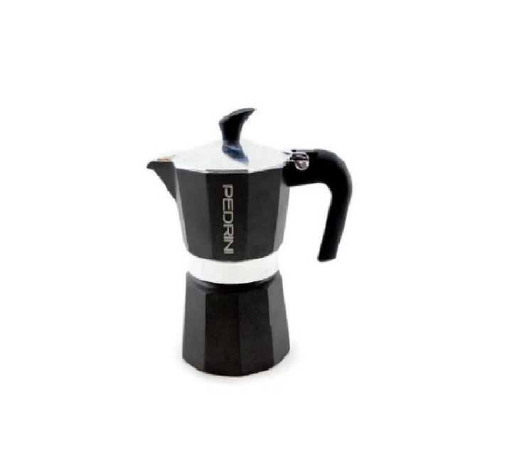 Cafetera Express Pedrini Aluminio Italiana 3 Pocillos Negra Negro - Vista 1