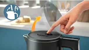 Pava Eléctrica Philips Hd9396 1.7l 2200w Color Negro Mate