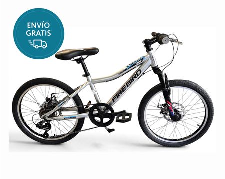 Bicicleta Fire Bird Galaxy _Gris-Negro _Cuadro de acero _Freno a disco _7vel _  Rodado 20”