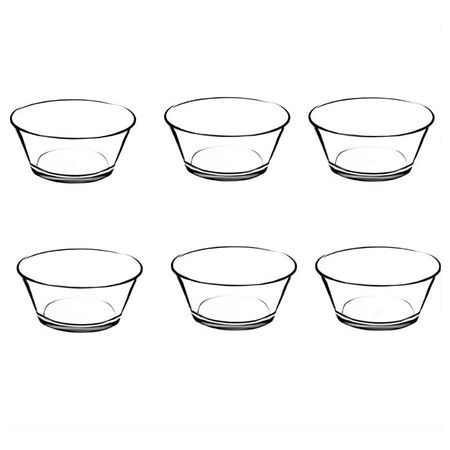 Set x 6 Copetinero Compotera Dip Recipiente Vidrio Cazuela Pasabahce