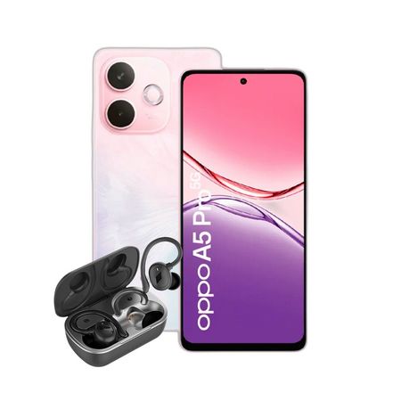 Combo Oppo A5 Pro 5G 8+256GB Pink + Auriculares TWS Dekkin