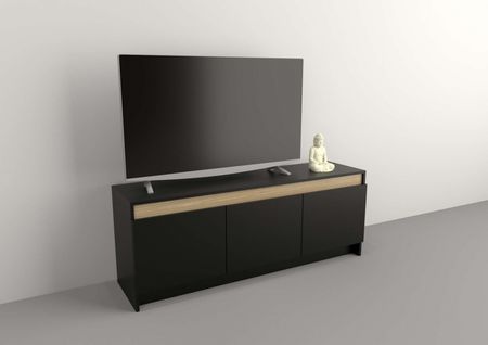 Mesa Tv Cerrada-3 Puertas Negro M.|olmo F.