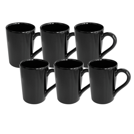 Set X 6 Jarros Mug 230 Cc Negro - Oxford