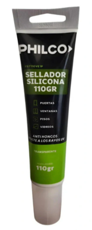 Silicona Sellador Transparente Philco 110gr Pegamento X20 Un
