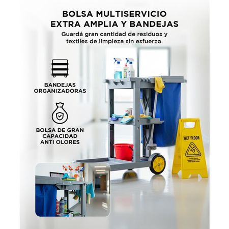 Carro de Limpieza Gadnic CAR1 Con Bolsa Multiservicio 