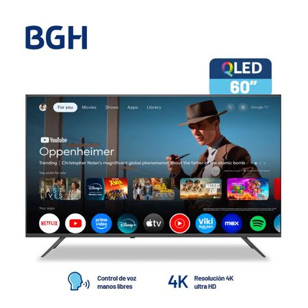 Smart Tv Bgh UHD 4K 60" Google TV Bluetooth Voice Control