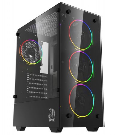 Gabinete Raptor Sentinel TG Mid-Tower RGB Fan x4