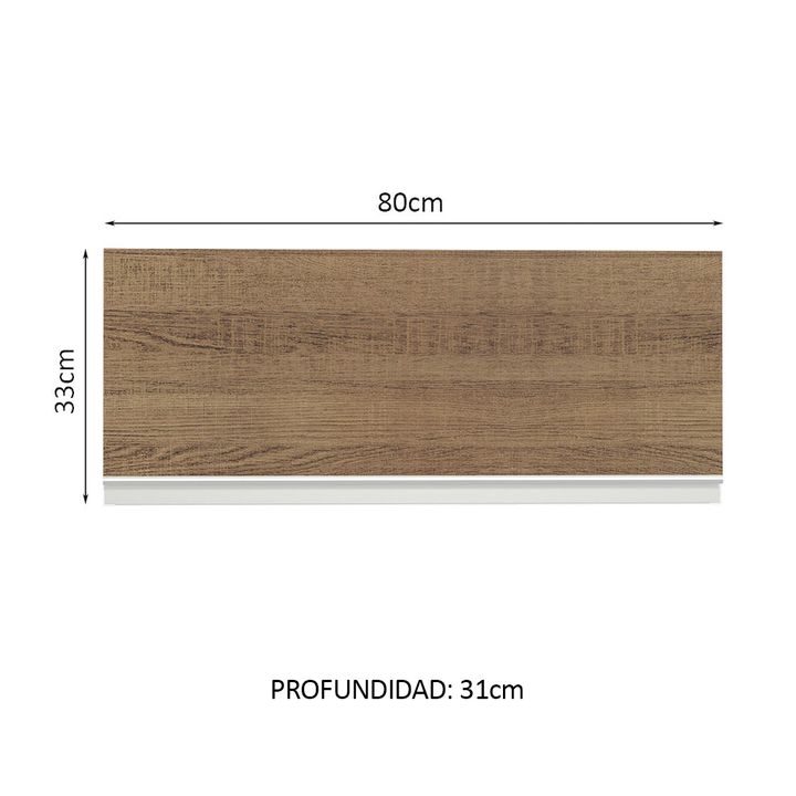 Alacena Cocina 1 Puerta Rebatible Madesa Glamy - 80 Cm - Vista 3