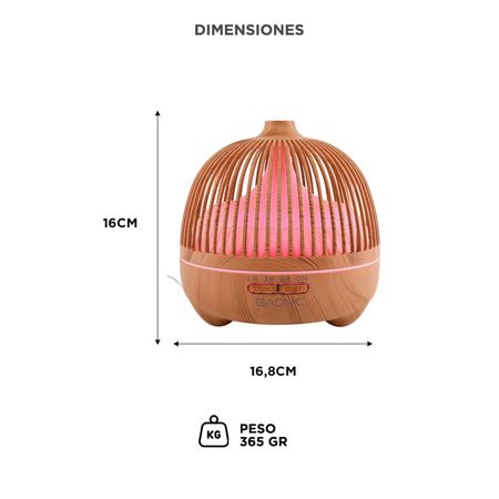 Humidificador Aromático Gadnic Aromaterapia Tipo Madera 500ml