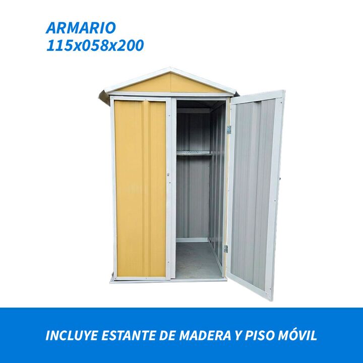 Armario Deposito Galpon de jardin 1x.58x2 Arena Piso + Estante Calibre 28 DON ACERO - Vista 3