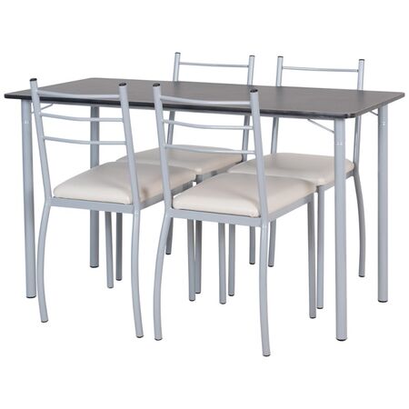 JUEGO DE COMEDOR GITANA X 4 PL WENGUE TZ MUEBLES AIMARETTI