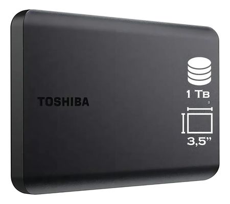 Disco Duro Externo Toshiba Canvio Basics 1TB 2.5" USB 3.0 Color Negro