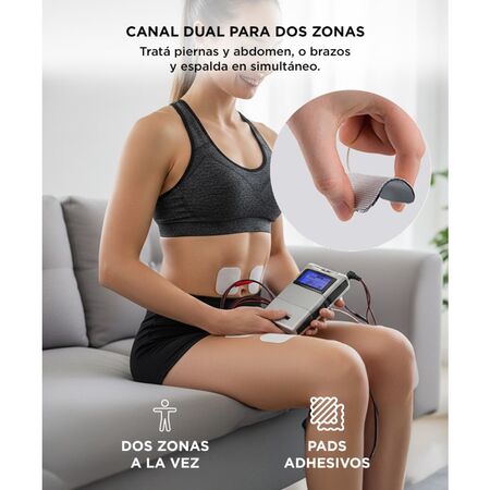 Electro Estimulador Portátil EM7 Gadnic Masajeador Muscular 