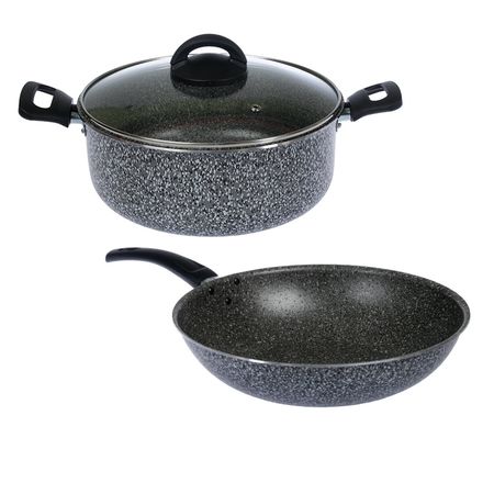 Bateria de cocina Cacerola Olla Wok Aston Pedra Gris 
