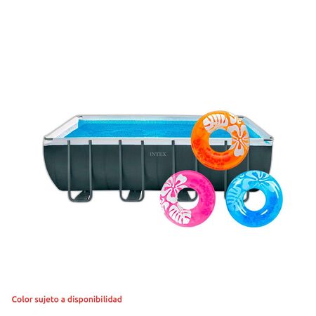 Combo Pileta Intex Ultra Frame 17203L + Flotador Aro 91cm
