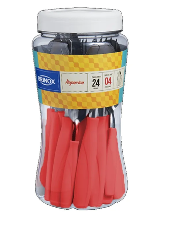 Juego De Cubiertos 24 Piezas Itaparica  ROJO 6000/752