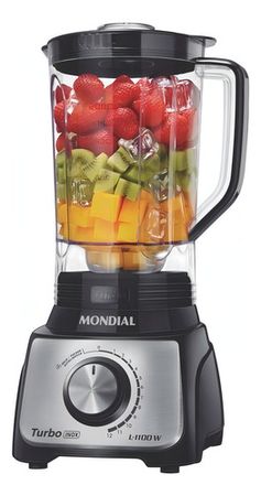 Licuadora Mondial 3lts Inoxidable Turbo 1100w L-1100-bi