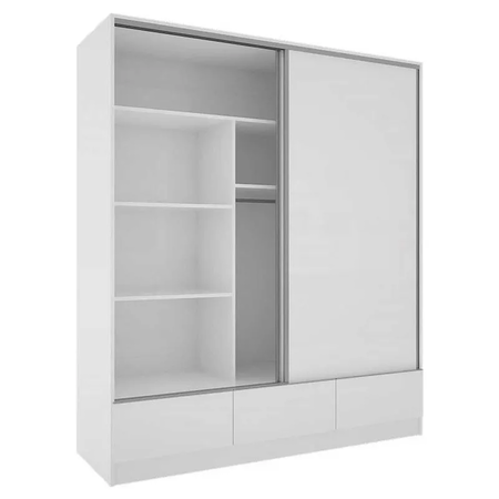 Placard Puertas Corredizas Tono Blanco 182X212X60Cm