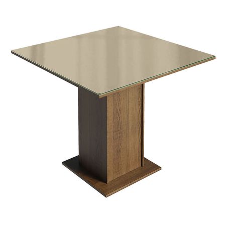 Mesa De Comedor Cuadrada Madesa Tapa De Vidrio 4 Puestos 01