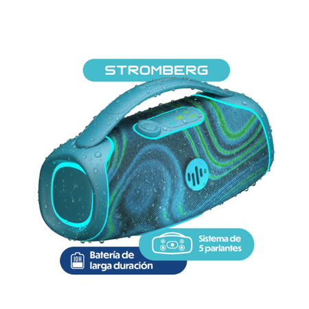 Parlante Portatil Inalambrico Stromberg Mega Force 40W Azul