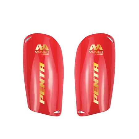 Canilleras Munich Futbol Penta Resistente Alto Impacto Rojo L