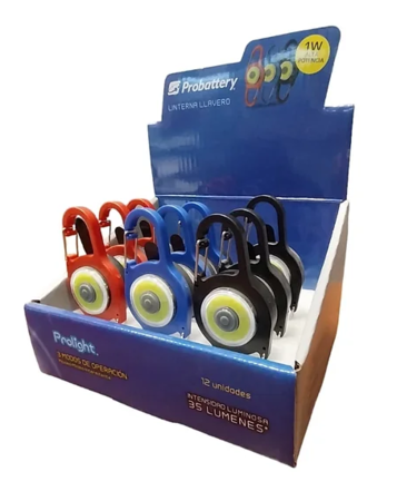 LUZ PROBATTERY LLAVERO MOSQUETON 1W BLACK (IL-E.LLAV1COB)