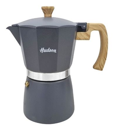 Cafetera Esmaltada Gris Estilo Italiana 6 Tazas