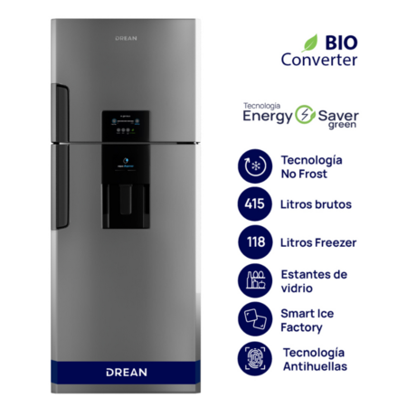 HELADERA DREAN NO FROST RDP410ZRT GRAFITO 415LT