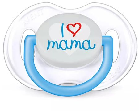 Chupetes Classic Deco X2 Chupetes I Love Mama (0-6M), Celest ( SCF172/51)