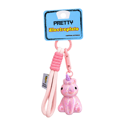 Llavero Unicornio Brillante con Cordón Trenzado