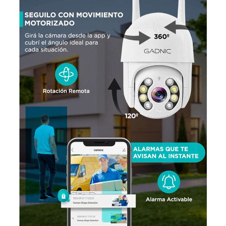 Camara de Seguridad Wifi IP Gadnic DM200W Full HD Motorizada - Vista 3