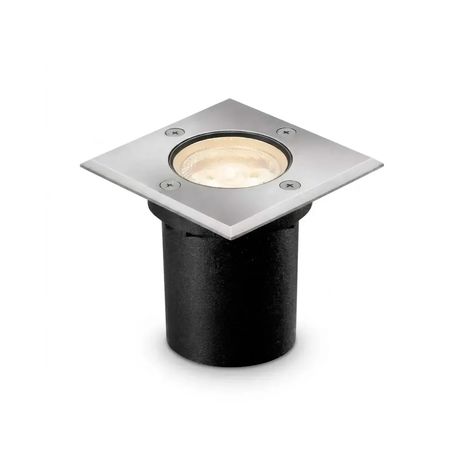 Aplique De Piso Spot Empotrable Cuadrado GU10 Candela