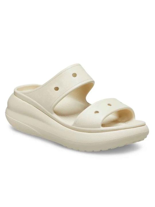 Sandalias Crocs Classic Crush Unisex Moda Beige - Vista 3