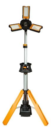 Torre Iluminacion Led Portatil Bateria 60w y 220v Lusqtoff blanco y Naranja