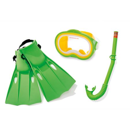 Mascara de Buceo Set C/Snorkel+Patas de Rana Intex