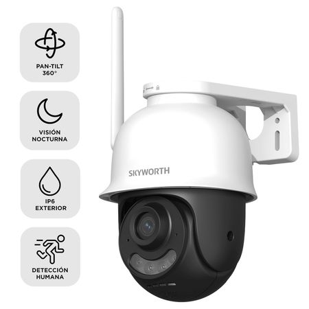 Cámara de Seguridad Skyworth Dual Light Exterior IP66 360° Wifi Visión Nocturna