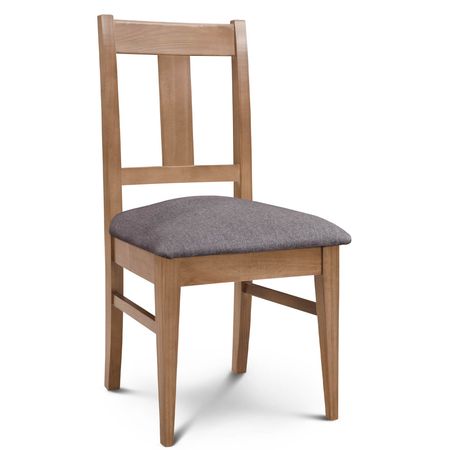 Silla de Comedor Euro lustre Abedul Tapizado Shot Stone Espacity