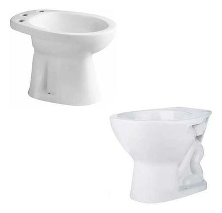 Combo Ferrum Andina Inodoro Corto + Bidet 3 Agujeros
